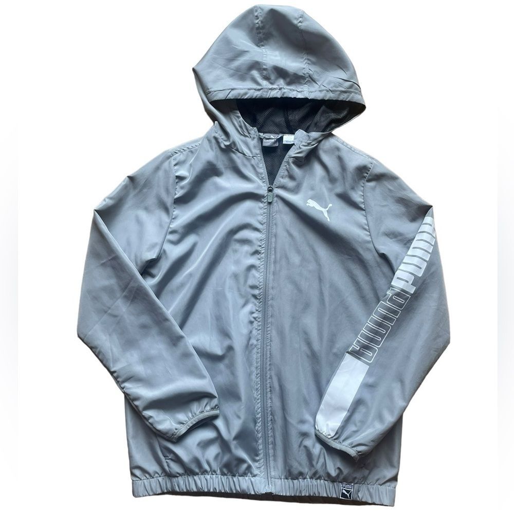 Puma Windbreaker Jacket With Hoodie Youth Size Large 14-16